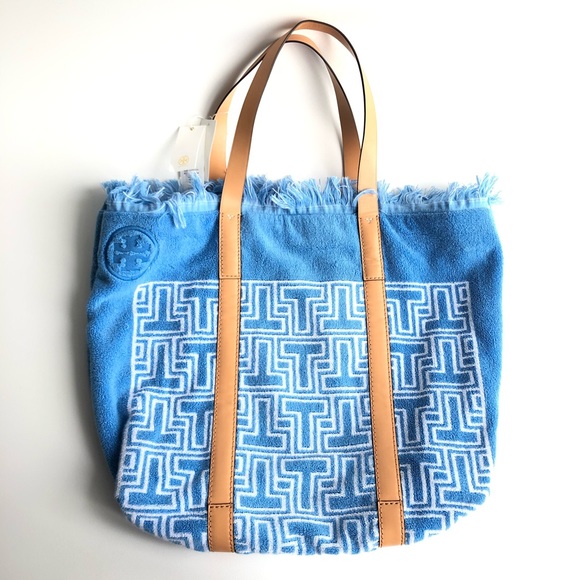 tory burch towel beach bag